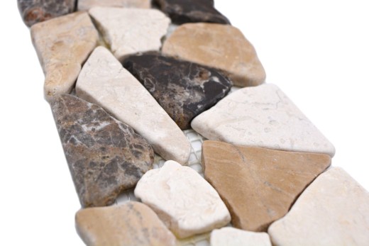 Marmor Bordüre Bordüre Ciot Castanao Biancone MOSBOR-CB15_f