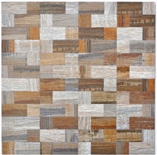 Mosaikfliesen Küchenrückwand selbstklebend Aluminium grau beige Kombination metall Holzoptik MOS200-2322_f
