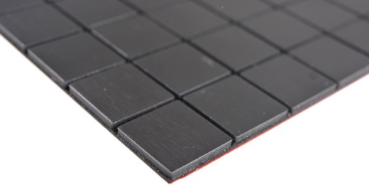 Quadrat Metalloptik Alu schwarz matt gebürstet selbstklebend MOS200-L3B_f