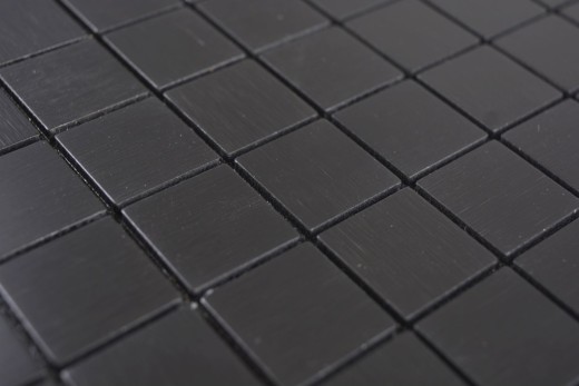 Quadrat Metalloptik Alu schwarz matt gebürstet selbstklebend MOS200-L3B_f