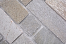 Mosaïque Ardoise Pierre naturelle Brick beige clair MOS34-1202_f