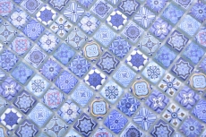 Glasmosaik Mosaikfliese Retro Marokkanische Optik pastell blau Fliesenspiegel MOS78-RB33