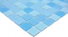 Mosaikfliesen Glasmosaik Classic Mix Glas mix hellblau 4F papierverklebt Poolmosaik Schwimmbadmosaik MOS210-PA331_f