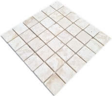 Mosaikfliese Marmor Mosaik THUMBNAIL weiß Küche Badezimmer Duschboden MOS40-T48W_f