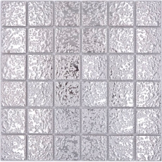 Mosaikfliese Keramik Mosaik Uni uni silber gehämmert Fliesenspiegel Küche MOS16-0207_f