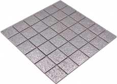 Mosaikfliese Keramik Mosaik Uni uni silber gehämmert Fliesenspiegel Küche MOS16-0207_f