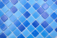 Handmuster Mosaikfliese Glasmosaik Classic Mix Glas mix blau 4F papierverklebt Poolmosaik Schwimmbadmosaik MOS210-PA335_m