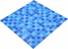 Handmuster Mosaikfliese Glasmosaik Classic Mix Glas mix blau 4F papierverklebt Poolmosaik Schwimmbadmosaik MOS210-PA335_m