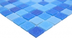 Handmuster Mosaikfliese Glasmosaik Classic Mix Glas blau 5F papierverklebt Poolmosaik Schwimmbadmosaik MOS210-PA339_m