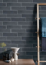Wand Fliese Vintage Keramik grau glänzend Küchenrückwand WC MOS24-MOT08