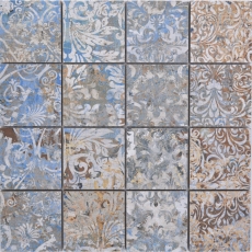Mosaïque céramique grès cérame fort multicolore mat mur sol cuisine salle de bain douche MOS16-71CV