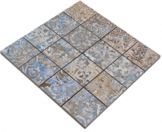 Mosaïque céramique grès cérame fort multicolore mat mur sol cuisine salle de bain douche MOS16-71CV