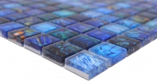 Glasmosaik Mosaikfliese blau glänzend Bird Wand Küche Bad Dusche MOS68-WL74