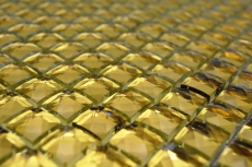 Diamant Mosaikfliese gold glänzend Wand Küche Bad Dusche MOS130-GO821
