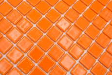 Schwimmbadmosaik Poolmosaik Glasmosaik orange glänzend Wand Boden Küche Bad Dusche MOS220-P25820