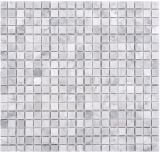 Natursteinmosaik Marmor weiss carrara Optik matt Wand Boden Küche Bad Dusche MOS38-15-2000