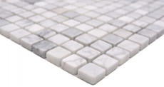 Natursteinmosaik Marmor weiss carrara Optik matt Wand Boden Küche Bad Dusche MOS38-15-2000
