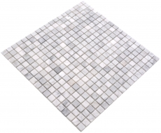 Natursteinmosaik Marmor weiss carrara Optik matt Wand Boden Küche Bad Dusche MOS38-15-2000