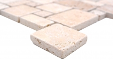 Natural stone mosaic tiles terrace travertine beige matt wall floor kitchen bathroom shower MOS40-FP46