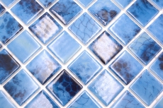 Schwimmbadmosaik Poolmosaik Glasmosaik blau changierend Wand Boden Küche Bad Dusche MOS220-P56385_f