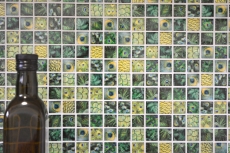 Mosaico di vetro mosaico piastrelle verde lucido pavone parete cucina bagno doccia MOS68-WL84_f