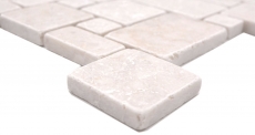 Naturstein Mosaikfliesen Marmor elfenbein matt Wand Boden Küche Bad Dusche MOS40-FP41_f