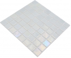 Schwimmbadmosaik Poolmosaik Glasmosaik cream irisierend mehrfarbig glänzend Wand Boden Küche Bad Dusche MOS220-P55384_f