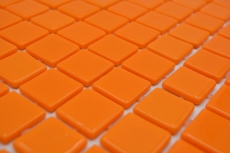 Schwimmbadmosaik Poolmosaik Glasmosaik orange glänzend Wand Boden Küche Bad Dusche MOS220-P25820_f