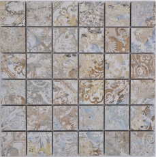 Handmuster Keramikmosaik Feinsteinzeug mehrfarbig matt Wand Boden Küche Bad Dusche MOS14-47CS_m
