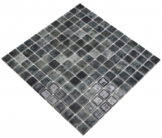 Campione a mano piscina mosaico piscina mosaico vetro mosaico nero antracite iridescente parete pavimento cucina bagno doccia MOS220-P56253_m
