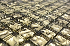 Handmuster Glasmosaik Mosaikfliese gold glänzend Wand Boden Küche Bad Dusche MOS78-8GO3_m