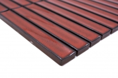 Keramik Mosaik Stäbchen Retro Vintage 50er 60er Jahre Riemchen rot glänzend gesprenkelt MOS24-CS56