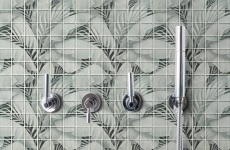 Glasmosaik Mosaikfliese Regenwald Grau Blätter Optik MOS88-Pic03
