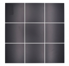 Selbstklebende Mosaikmatte Metall schwarze Fliesenoptik mit weisser Fuge MOS200-B03