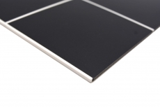 Selbstklebende Mosaikmatte Metall schwarze Fliesenoptik mit weisser Fuge MOS200-B03