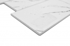 Selbstklebende Mosaikmatte Vinyl Steinoptik weiß schwarz graue Carrara Optik Rechteckig MOS200-SP02