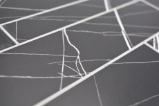 Selbstklebende Mosaikmatte Vinyl Steinoptik schwarz weiss Carrara Optik Rechteckig MOS200-SP04