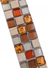 Naturstein Bordüre Zierleiste Sockelleiste Glas Mosaikbordüre Akzentleiste Dekor - MOS92-BO1109_f