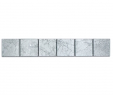 Mosaik Borde Bordüre Glasmosaik Mosaikfliese Silber Struktur MOS123BOR-8SB26