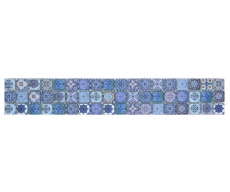 Mosaik Borde Bordüre Glasmosaik mit Beschichtung Retro Biscuit blau MOS78BOR-RB33