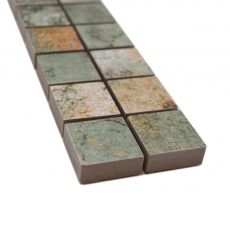 Mosaik Borde Bordüre Vintage 25 mix beigebraungrün MOS18BOR-25CB