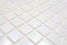 Glass mosaic mosaic tile Iridium White Flip Flop Color MOS240-WA02-P