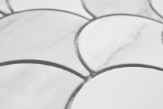 Keramikmosaik weiß matt Steinoptik Mosaikfliese Küchenwand Fliesenspiegel Bad Duschwand MOS13-FS0102_f