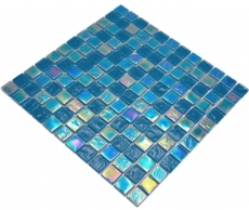 Mosaikfliese Glasmosaik iridium blau glänzend Mosaikfliese Küchenwand Fliesenspiegel Bad Duschwand MOS65-S63_f