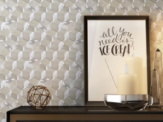 Metall Mosaik Titanium glänzend/matt Hexagonoptik Mosaikfliese Küchenwand Fliesenspiegel Bad Duschwand MOS128-SB_f