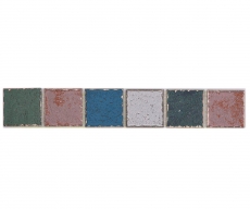 Bordüre Borde Mosaik mehrfarben matt Retrooptik Mosaikfliese Küchenwand Fliesenspiegel Bad Duschwand MOS24BOR-1234_f