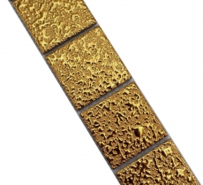 Bordüre Borde Mosaik gold glänzend Hammeroptik Mosaikfliese Küchenwand Fliesenspiegel Bad MOS16BOR-0707_f