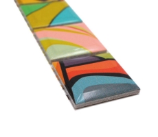 Bordüre Borde Mosaik mehrfarben bunt glänzend Popartoptik Mosaikfliese Küchenwand Fliesenspiegel Bad Duschwand MOS14BOR-1605_f