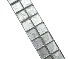 Border Border mosaico argento lucido piastrelle mosaico cucina piastrelle muro specchio bagno doccia parete MOS123BOR-8SB16_f