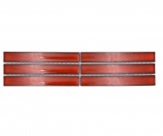 Bordüre Borde Mosaik rot glänzend Stäbchenoptik Mosaikfliese Küchenwand Fliesenspiegel Bad Duschwand MOS24BOR-CS56_f